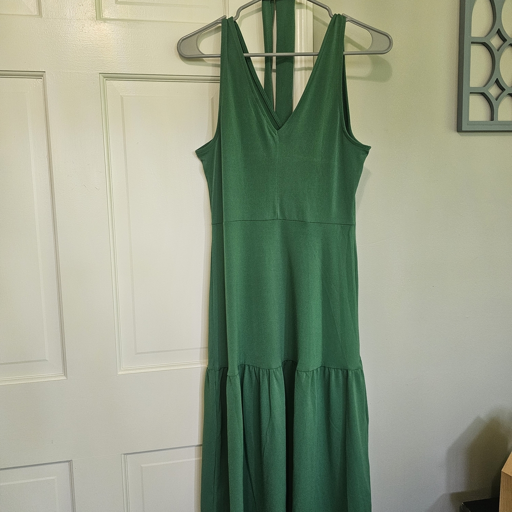 Banana Republic Green Sleeveless V-Neck Dress - Picture 2 of 3
